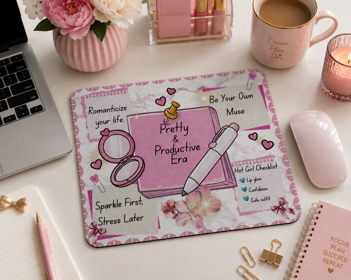 Pretty & Productive Era Mouse Pad - Coquette Collection